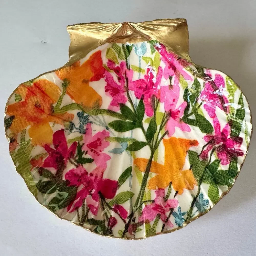 Bright wildflower foliage Trinket Dish